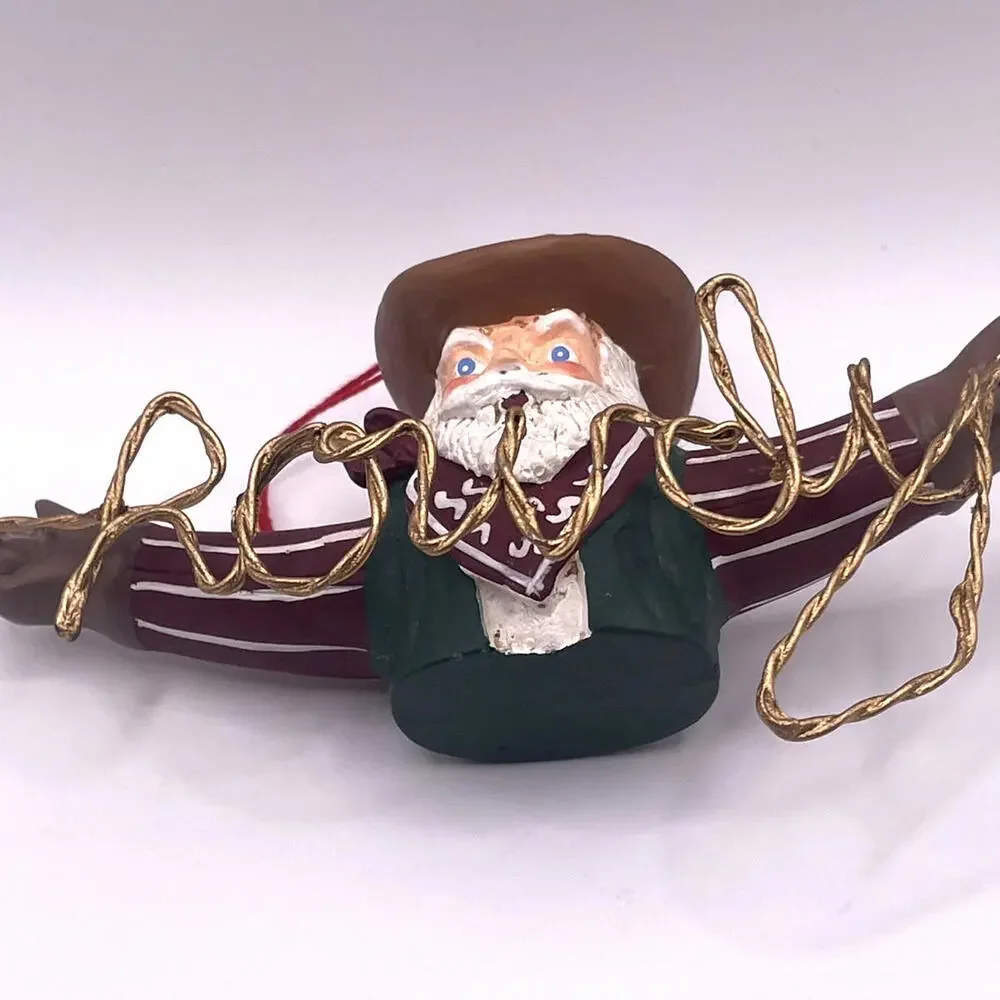 Cowboy‎ Santa Howdy Christmas Ornament